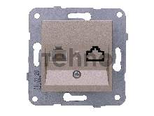 Розетка телефонная Panasonic Karre Plus & Arkedia Slim (WKTT04022BR-RU) скрыт. IP20 бронза (упак.:1шт)