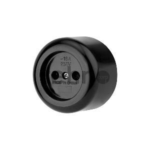 Розетка штепсельная карболитовая открытой установки б/з 16 А, черная Rexant