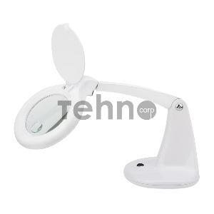 Лупа настольная 3D+12D REXANT с подсветкой 60 LED, белая