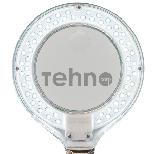 Лупа настольная 3D+12D REXANT с подсветкой 60 LED, белая