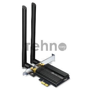 Адаптер 11AX 3000Mbps dual-band PCI-E adapter, 2402Mbps at 5G and 574Mbps at 2.4G, support Bluetooth 5.0, WPA2 encryption, two external Antennas.
