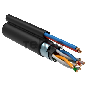 Кабель информационный ITK LC3-C5E04-379 кат.5е F/UTP общий экран 2X2X24AWG LDPE внешний 305м черный