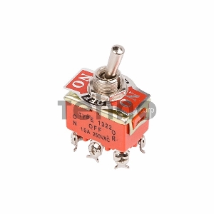 Тумблер 250V 15А (6c) ON-OFF-ON двухполюсный  (KN-203)  REXANT (в упак. 1шт.)