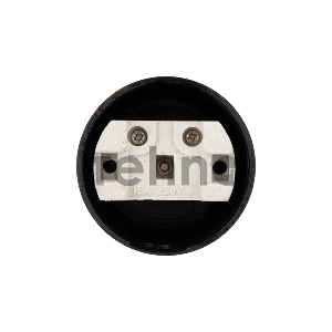 Розетка штепсельная карболитовая открытой установки б/з 16 А, черная Rexant