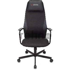 Кресло игровое Zombie ONE черный/карбон текстиль/эко.кожа с подголов. крестов. металл