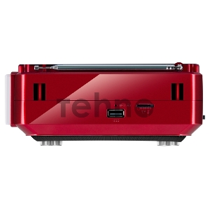 Радиоприемник АС SVEN SRP-525, красный (3 Вт, FM/AM/SW, USB, microSD, фонарь, встроенный аккумулятор)