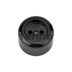 Розетка штепсельная карболитовая открытой установки б/з 16 А, черная Rexant