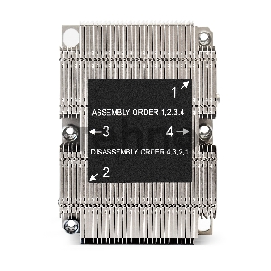 Радиатор для процессора ExeGate EX293449RUS ESNK-P0068PS.2U.3647.Cu (Al+Cu, 2U, 4 тепл. трубки, LGA3647, TDP 205W, 390г, на винтах, с термопастой, Retail box)