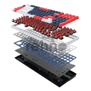 Клавиатура A4Tech Bloody S98 механическая синий/белый USB for gamer LED (SPORTS NAVY)