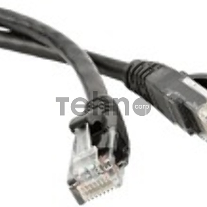 Патч-корд TWT UTP кат.5e, с заливными колпачками, 1.0 м, черный