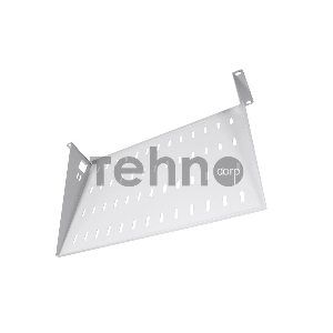 Полка перфорированная консольная 2U, глубина 300 мм,цвет черный (МС-30-9005)