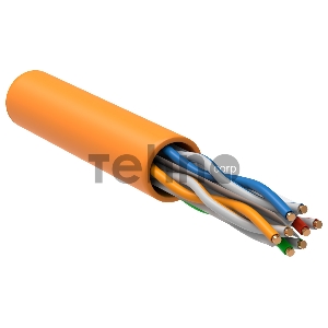 Кабель информационный ITK LC1-C604-127 кат.6 U/UTP не экранированный 4X2X23AWG LSZH внутренний 305м оранжевый