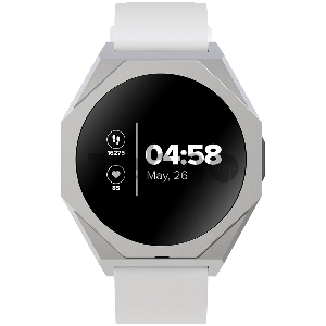 Смарт-часы CANYON Otto SW-86, Smart watch Realtek 8762DK LCD 1.3 LTPS 360X360px, G+F 1+gesture 192KB Li-ion polymer battery 3.7v 280mAh,Silver aluminum alloy case middle frame+plastic bottom case+white silicone strap+silver strap buckle host:45.4*42.4*9.6