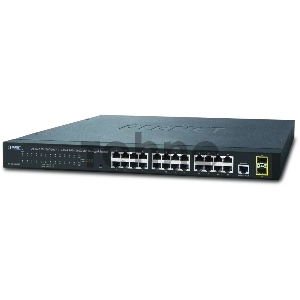 Коммутатор GS-4210-24T2S управляемый коммутатор IPv4/IPv6, 24-Port 10/100/1000Base-T + 2-Port 100/1000MBPS SFP L2/L4 SNMP Manageable Gigabit Ethernet Switch
