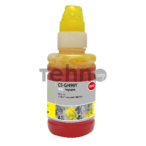 Чернила Cactus CS-GI490Y желтый 100мл для Canon PIXMA G1400, G2400, G3400