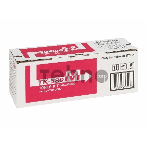 Тонер-картридж Kyocera TK-580M (1T02KTBNL0) пурпурный для FS-C5150DN 2800 стр.
