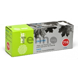 Тонер-картридж Cactus CS-C716C Cyan голубой для Canon LBP-5050/5050N (1500стр.)