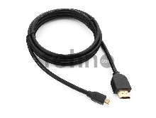 Кабель HDMI-microHDMI Gembird/Cablexpert CC-HDMID-6, v1.3, 19M/19M, 1.8м, черный, позол.разъемы, экран, пакет