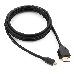 Кабель HDMI-microHDMI Gembird/Cablexpert CC-HDMID-6, v1.3, 19M/19M, 1.8м, черный, позол.разъемы, экран, пакет, фото 1