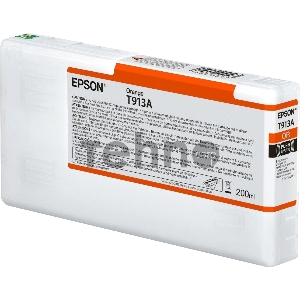 Картридж Epson T913A с оранжевыми чернилами (200ml) для плоттеров SC-P5000 (C13T913A00)