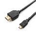 Кабель HDMI-microHDMI Gembird/Cablexpert CC-HDMID-6, v1.3, 19M/19M, 1.8м, черный, позол.разъемы, экран, пакет, фото 2