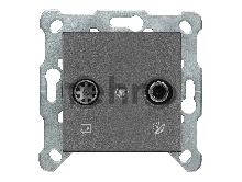 Розетка телевизионная Panasonic Karre Plus & Arkedia Slim (WKTT04602DG-RU) скрыт. IP20 дымчатый (упак.:1шт)