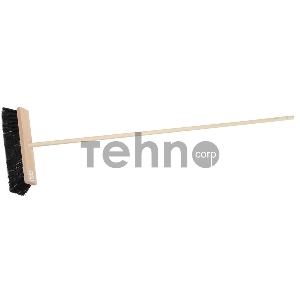 Щётка ЗУБР 39191-40  уличная деревянная с ручкой волокно 90мм пэт 140см 40х7см