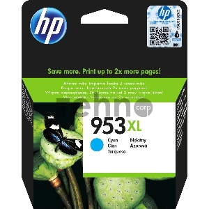 Картридж струйный HP 953XL F6U16AE голубой для HP OJP 8710/8715/8720/8730/8210/8725 (1600стр.)