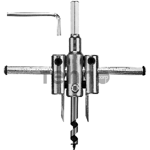 Сверло ЗУБР МАСТЕР регулируемое по дереву, двухрезцовое Балеринка, d=40-120мм, 1-30мм, в блистере