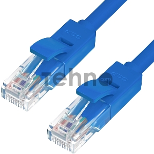 Патч-корд Greenconnect прямой 15.0m, UTP кат.5e, синий, позолоченные контакты, 24 AWG, литой, GCR-LNC01-15.0m, ethernet high speed 1 Гбит/с, RJ45, T568B Greenconnect Патч-корд прямой 15.0m, UTP кат.5e, синий, позолоченные контакты, 24 AWG, литой, GCR-LNC0