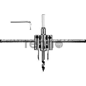 Сверло Зубр МАСТЕР регулируемое по дереву двухр Балеринка d=40-200мм 1-30мм в блистере 29440-200