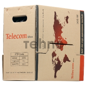 Кабель Telecom Кабель Ultra FTP кат. 5е 4 пары (305м) (0.48mm) CCA серый TFS44050E