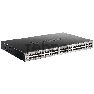 Коммутатор D-Link DGS-3130-54TS/A1A Управляемый стекируемый коммутатор 3 уровня с 48 портами 10/100/1000Base-T, 2 портами 10GBase-T и 4 портами 10GBas