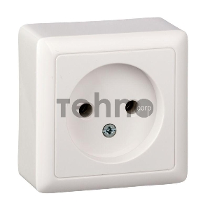 Розетка 1-м ОП Хит 10А IP20 без заземл. бел. SchE RA10-131-B