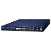 Коммутатор PLANET GS-4210-24HP2C IPv6/IPv4,4-Port 10/100/1000T 802.3bt 95W PoE + 20-Port 10/100/1000T 802.3at PoE + 2-Port Gigabit TP/SFP Combo Managed Switch(515W PoE Budget, 250m Extend mode, supports ERPS Ring, CloudViewer app, MQTT and cybersecurity features, supports configurable fanless mode), фото 1