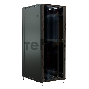 Шкаф серверный WRline (WR-TT-4288-AS-RAL9004) напольный 42U 800x800мм пер.дв.стекл задн.дв.стал.лист 2 бок.пан. 800кг черный 710мм 2055мм IP20 сталь