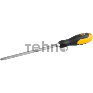 Отвертка JCB JSD018, хромомолибденовая сталь S2, двухкомпонентная рукоятка, магнитный наконечник, SL 8х200мм