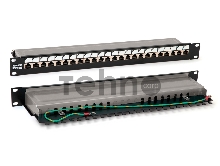 Патч-панель 19дюйм PP3-19-24-8P8C-C5E-SH-110D 1U 24 порта RJ45 полн. экран. кат.5e Dual IDC ROHS черн. Hyperline 246037