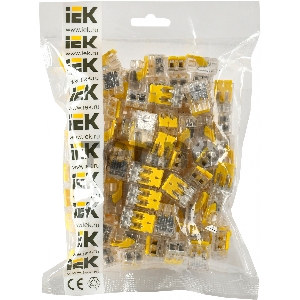 Клемма IEK СМК UKZ60-412-100 2x 0.2-0.4мм2 дл.19мм ш.13.5мм желтый (упак.:100шт)