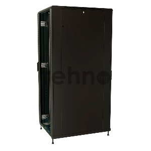 Шкаф серверный WRline (WR-TT-4288-AS-RAL9004) напольный 42U 800x800мм пер.дв.стекл задн.дв.стал.лист 2 бок.пан. 800кг черный 710мм 2055мм IP20 сталь