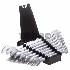 Набор ключей рожковых REXANT (8-24 мм), 8 шт., CrV, зеркальное хромирование