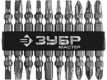 Набор бит Зубр 26089-H10 (10пред.) для шуруповертов