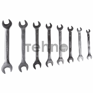 Набор ключей рожковых REXANT (8-24 мм), 8 шт., CrV, зеркальное хромирование