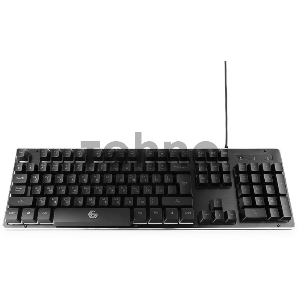 Клавиатура игровая Gembird KB-G400L, USB, металл. корпус, подсветка 3 цвета, кабель ткан. 1.75м
