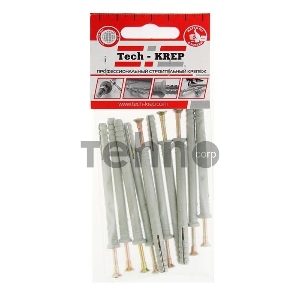 Дюбель-гвоздь 6х80 с потайной манжетой полипропилен (уп.10шт) пакет Tech-Krep 103903