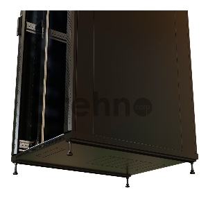 Шкаф серверный WRline (WR-TT-4288-AS-RAL9004) напольный 42U 800x800мм пер.дв.стекл задн.дв.стал.лист 2 бок.пан. 800кг черный 710мм 2055мм IP20 сталь