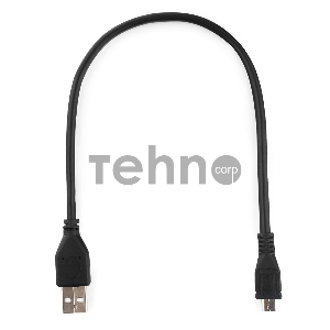 Кабель USB 2.0 Pro Gembird/Cablexpert AM/microBM 5P, 0.3м, экран, черный, пакет  CCP-mUSB2-AMBM-0.3M