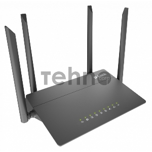 Роутер (маршрутизатор) беспроводной D-Link DIR-822 (DIR-822/RU/R1A/R1B) AC1200 10/100BASE-TX черный