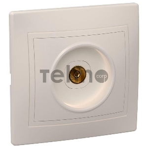 Розетка TV 1-м СП Кварта РТВ10-ККм IP20 крем. ИЭК EAK10-K33-DM