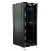 Шкаф серверный WRline (WR-TT-4281-AS-RAL9004) напольный 42U 800x1000мм пер.дв.стекл задн.дв.стал.лист 2 бок.пан. 800кг черный 910мм 2055мм IP20 сталь, фото 2